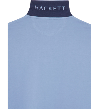 Hackett London Polo Slim Fit Logo blau