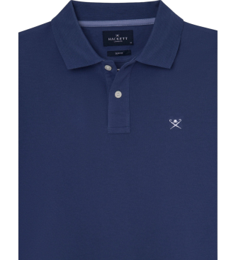 Hackett London Polo slim fit con logo blu scuro