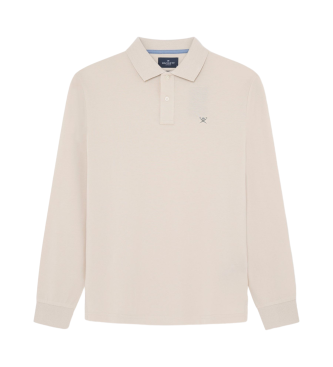 Hackett London Polo Slim Fit Logo beżowy