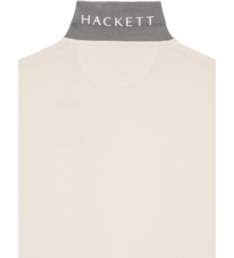 Hackett London Polo Slim Fit Logo beżowy