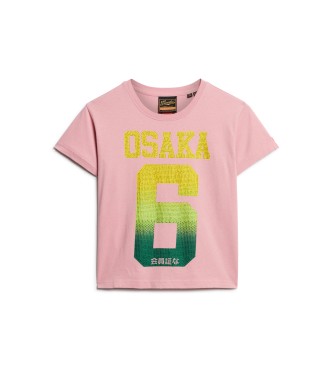 Superdry Osaka 6 Cali RS 90s T-shirt różowy