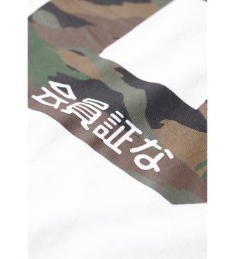 Superdry T-Shirt camouflage Osaka 6 Standard Blanc