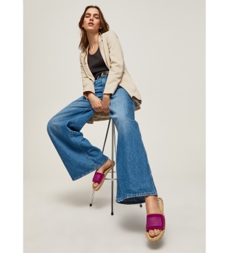 Pepe Jeans Sandales en cuir Siva Berry 