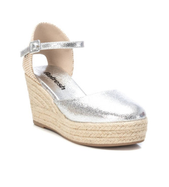 Refresh Espadrilles 171958 silver -Height 8cm heel