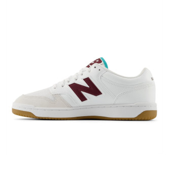 New Balance Sneakers i lder 480 vit, rdbrun