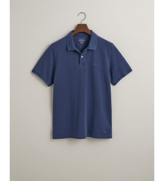 Gant Sunfaded navy piqu polo shirt