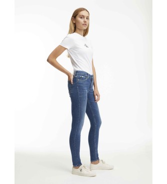 Calvin Klein Jeans Jean Mid Rise Skinny niebieski