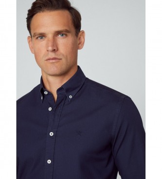 Hackett London Garment Dyed navy shirt