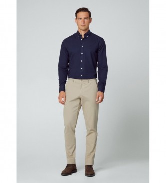 Hackett London Garment Dyed navy shirt