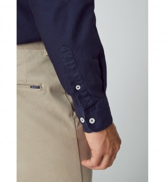 Hackett London Garment Dyed navy shirt