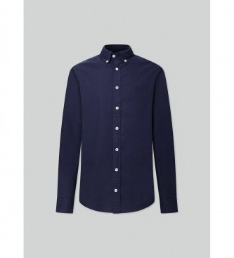 Hackett London Garment Dyed navy shirt