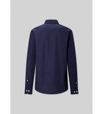 Hackett London Garment Dyed navy shirt