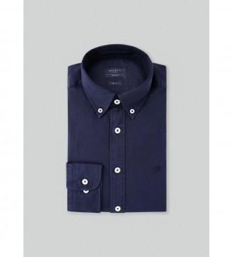 Hackett London Garment Dyed navy shirt