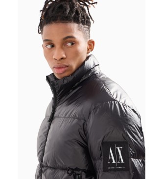 Armani Exchange Black feather coat