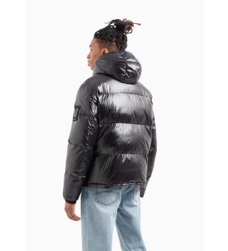 Armani Exchange Black feather coat