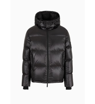 Armani Exchange Black feather coat