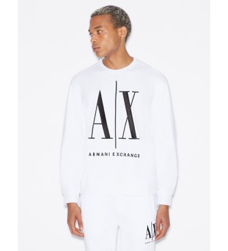 Armani Exchange Klassisk sweatshirt vit