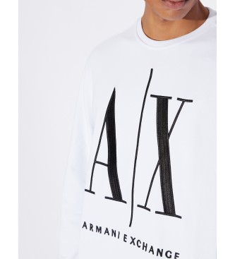 Armani Exchange Klassisches Sweatshirt wei