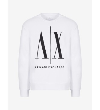 Armani Exchange Klasyczna bluza w kolorze białym