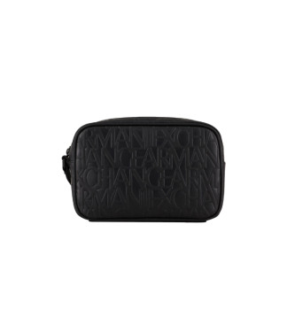 Armani Exchange Neceser Tejido Recubierto negro