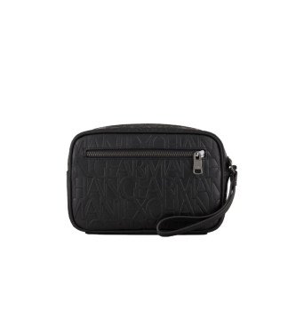 Armani Exchange Neceser Tejido Recubierto negro