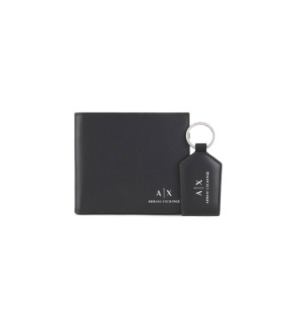 Armani Exchange Set da 2 pezzi con portafoglio nero