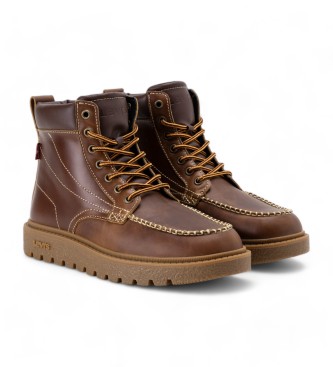 Levi's Botins Abner Red Tab em pele castanha