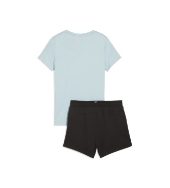 Puma Conjunto de camiseta y shorts con logo azul