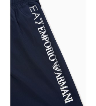 EA7 Extended Logo-Badeanzug navy