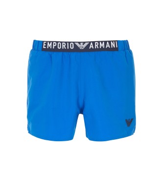 Emporio Armani Logoband Badeanzug blau