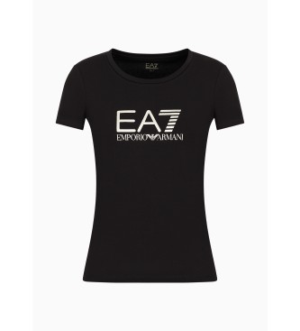 EA7 Glnzendes T-shirt schwarz