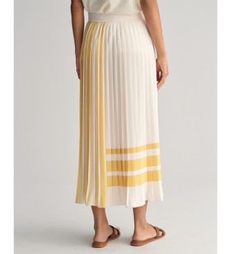 Gant Pleated yellow striped skirt