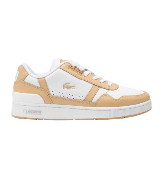 Lacoste Sneakers in pelle marrone con clip a T a contrasto