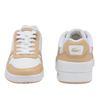 Lacoste Zapatillas de Piel T-Clip a contraste marrn