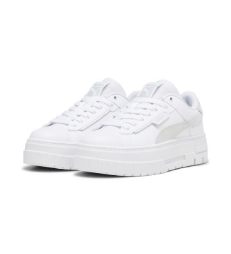 Puma Mayze Crashed Leather Sneakers branco