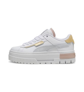 Puma Mayze Crashed Leather Sneakers white