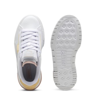 Puma Mayze Crashed Leather Sneakers biały