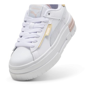 Puma Mayze Crashed Leather Sneakers branco