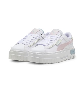 Puma Mayze Crashed Leather Sneakers white