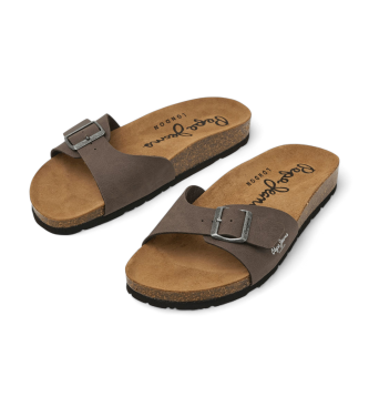 Pepe Jeans Sandali Bio Single Chicago rjava