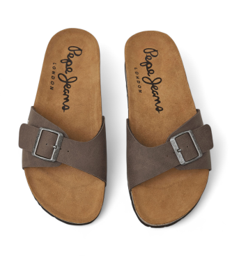 Pepe Jeans Sandali Bio Single Chicago rjava