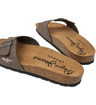 Pepe Jeans Sandali Bio Single Chicago rjava