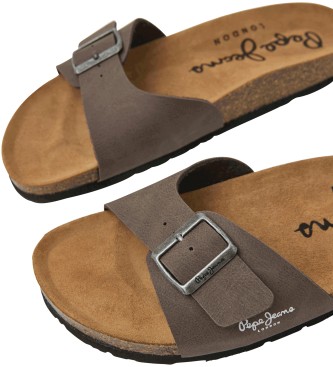 Pepe Jeans Sandali Bio Single Chicago rjava