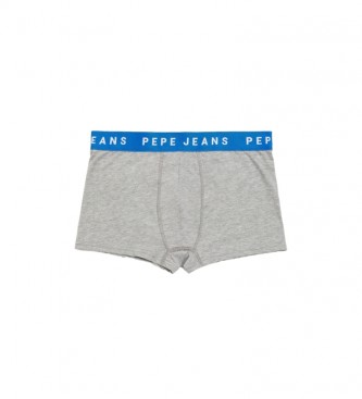 Pepe Jeans Set van 2 witte, grijze boxershorts met logo