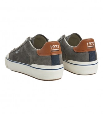 Pepe Jeans Ben Overdrive Leather Sneakers cinzento