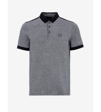 Armani Exchange Bicolour grey polo shirt