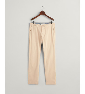 Gant Pantaloni chino sportivi slim fit beige