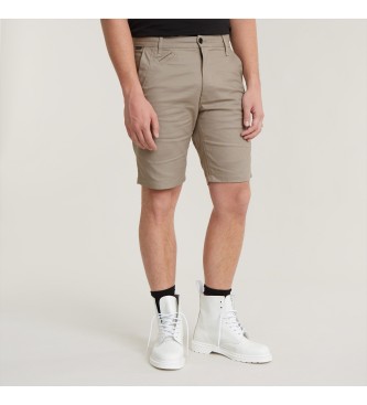 G-Star Krótkie spodnie Bronson 2.0 Slim Chino brązowe