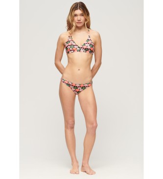 Superdry Klasyczne figi bikini z wielokolorowym nadrukiem