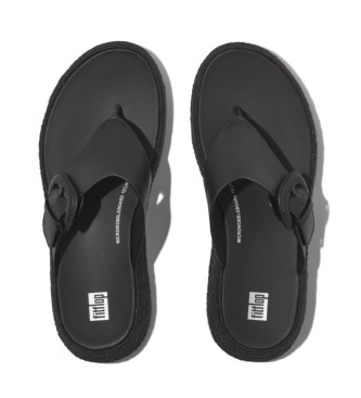 Fitflop Sandalias de piel F-mode Espadrille negro